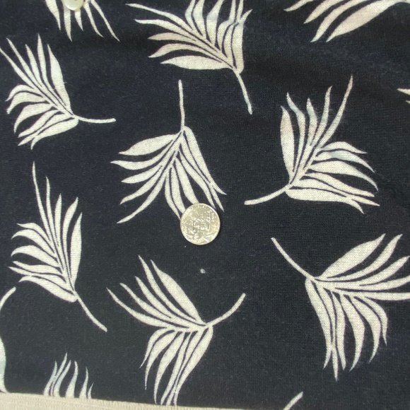 Ann Taylor Factory Leaf Cardigan Navy White Medium - Picture 8 of 8